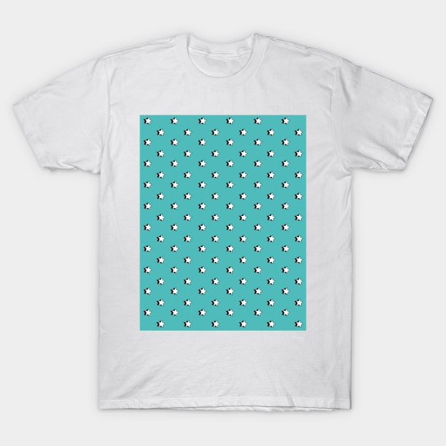 Teal Retro Aesthetic Stars / VSCO Stars T-Shirt by YourGoods